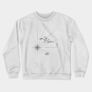 Compass rose and sea map Crewneck Sweatshirt